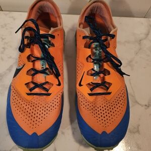Nike Men's Orange and Blue Running Shoes